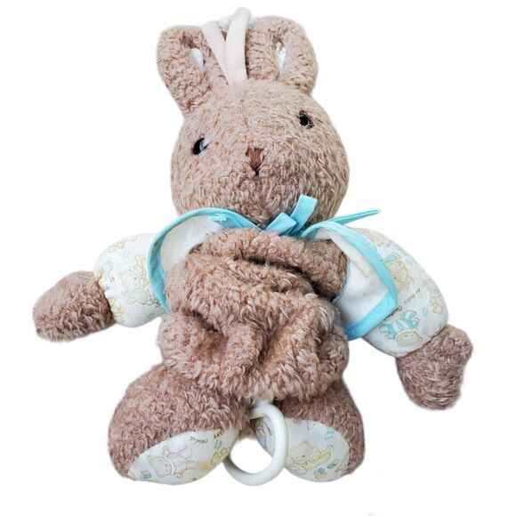 Vintage Carter's Classic Bunny Rabbit Musical Plush Crib Pull Baby Toy - Picture 1 of 8